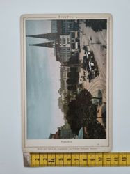 Äldre bild/foto i hårdpapp, Dresden Postplatz