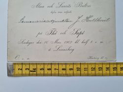 Äldre kort, Inbjudan till Thé och Supé, 1902
