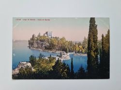 Äldre vykort Lago di Garda Isola di Garda, daterat 1911