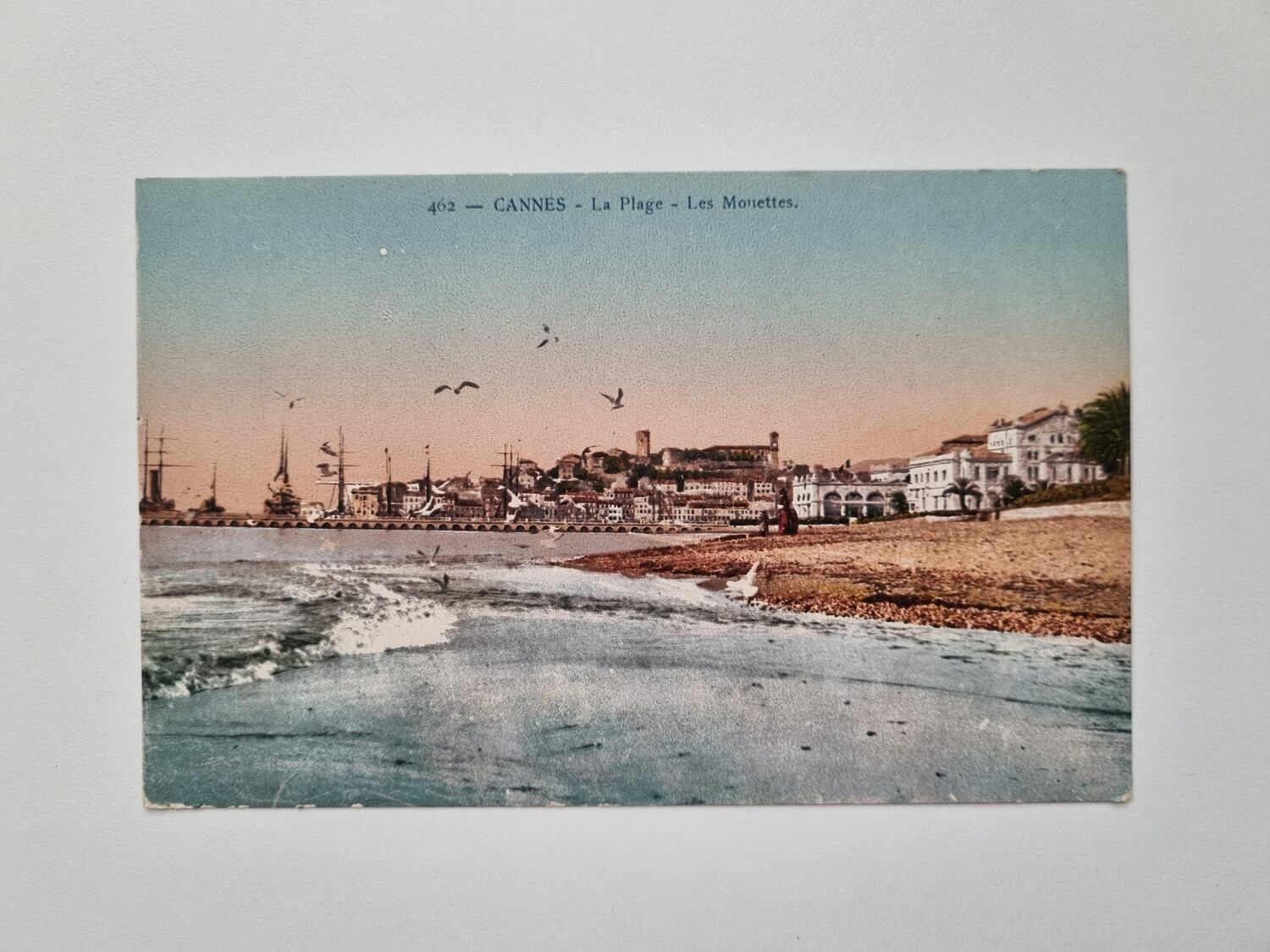 Äldre vykort CANNES La Plage Les Monettes
