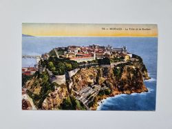 Äldre vykort MONACO La Ville et le Rocher.