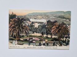 Äldre vykort MONTE-CARLO. Les Jardins Place du Casino