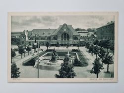 Äldre vykort AACHEN PARTIE AM BAHNHOF