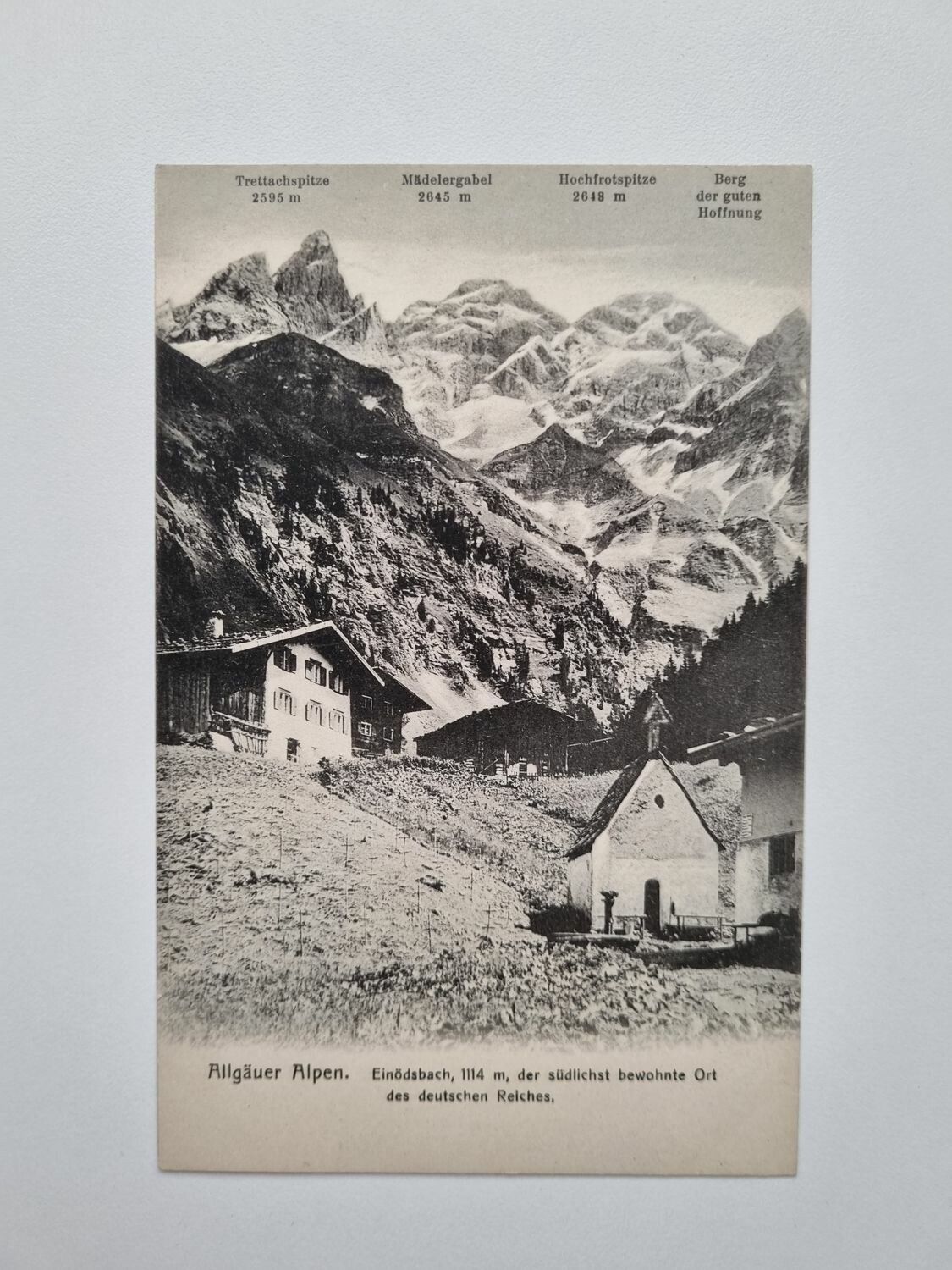 Äldre vykort Allgäuer Alpen