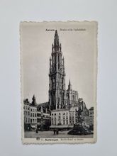 Äldre vykort Anvers Brabo et la Cathédrale