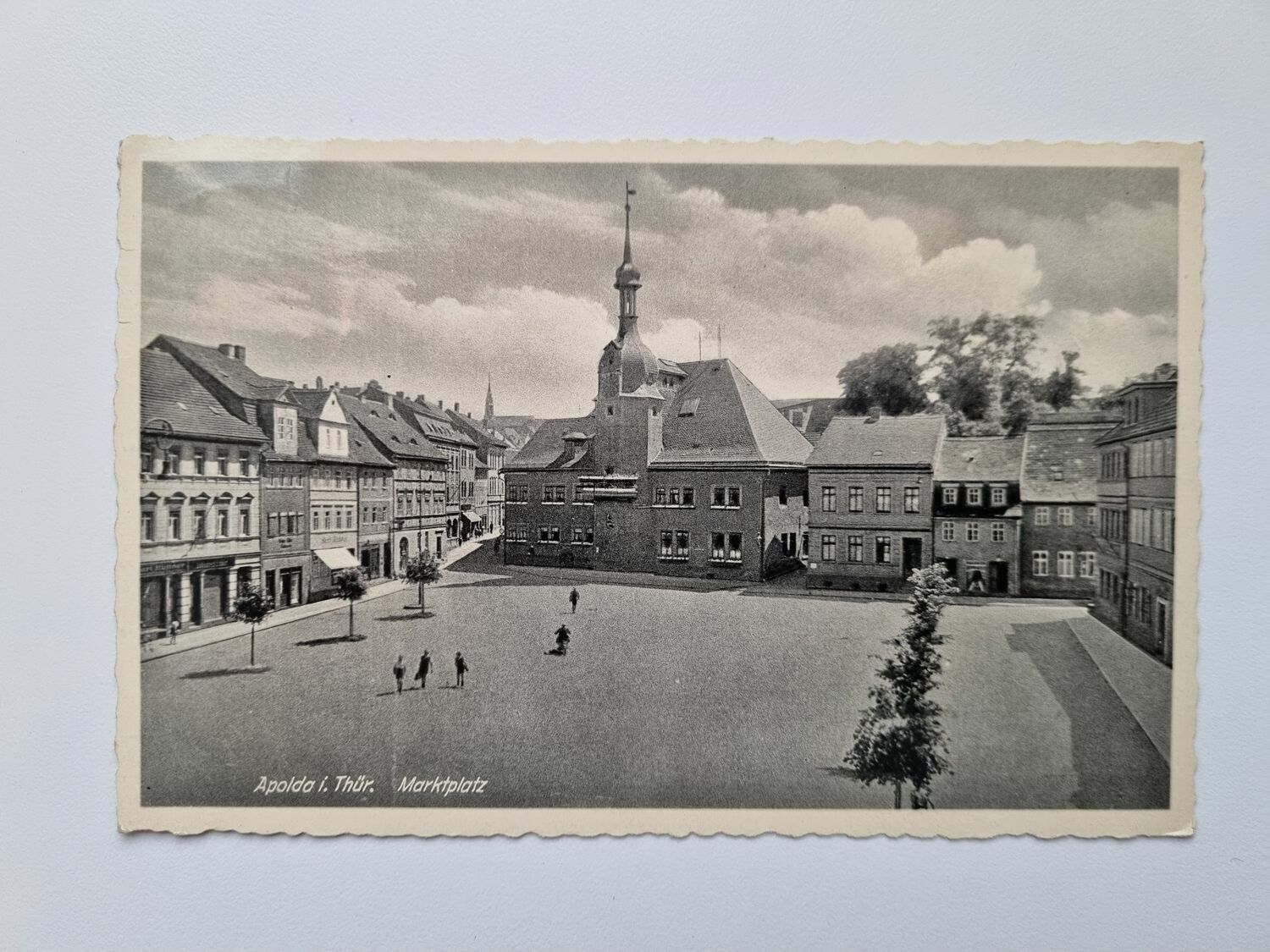 Äldre vykort Apolda i . Thür. Marktplatz