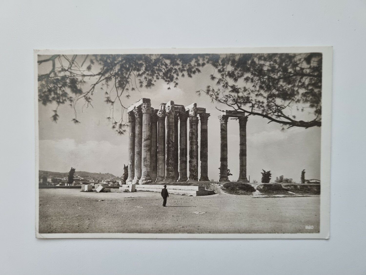 Äldre vykort Athènes Athen. Olympieion