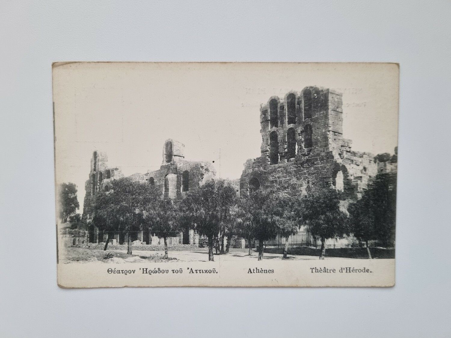 Äldre vykort Athènes Théâtre d'Hérode.