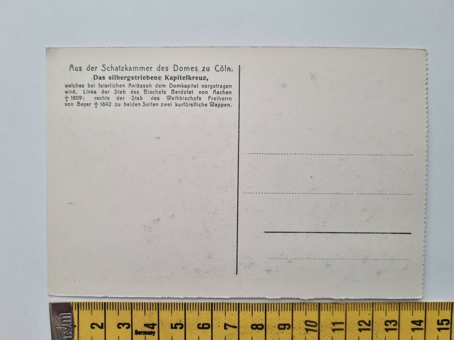 Äldre vykort Aus der Schatzkammer des Domes zu Cöln.