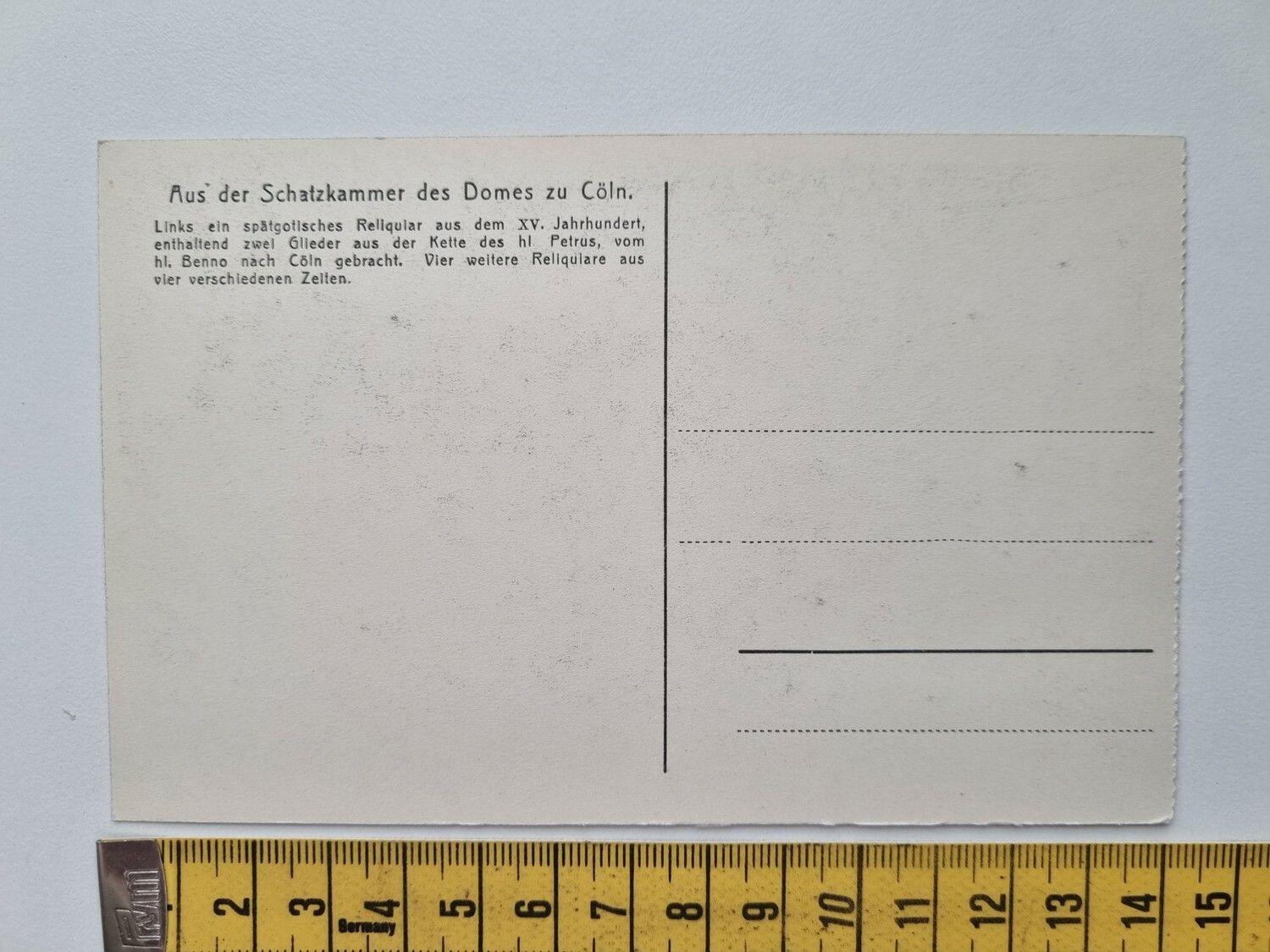 Äldre vykort Aus der Schatzkammer des Domes zu Cöln.