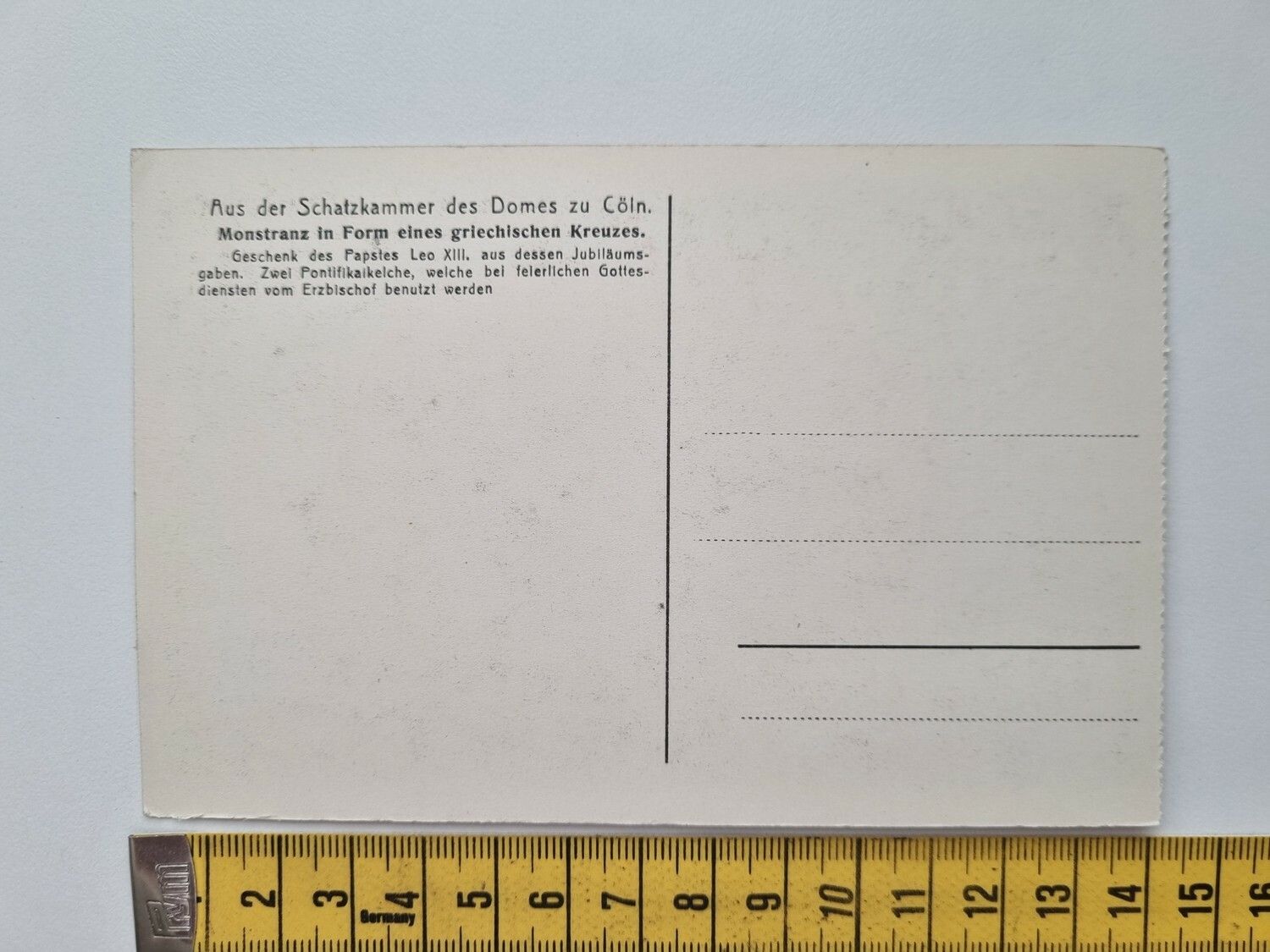 Äldre vykort Aus der Schatzkammer des Domes zu Cöln.
