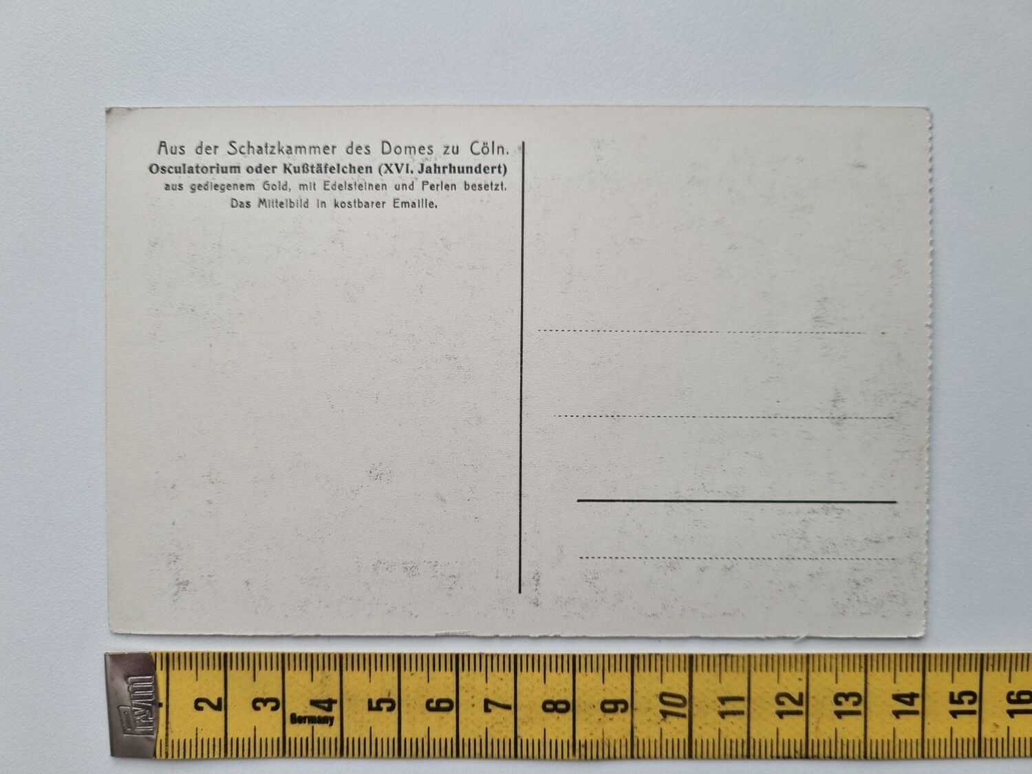 Äldre vykort Aus der Schatzkammer des Domes zu Cöln.