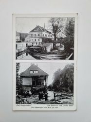 Äldre vykort Die Katastrophe vom 8./9. Juli 1927