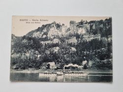 Äldre vykort BASTEI Sächs. Schweiz Blick von Rathen