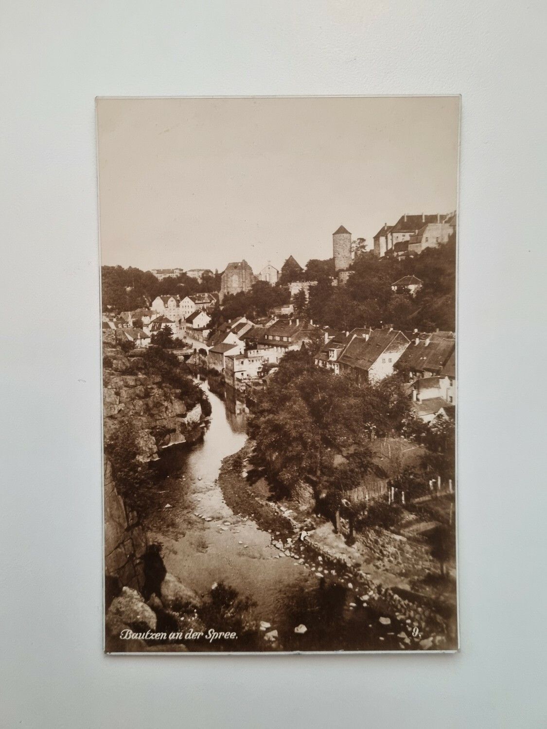Äldre vykort Bautzen an der Spree.