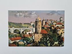 Äldre vykort Bautzen Blick von der Brauerei aus.
