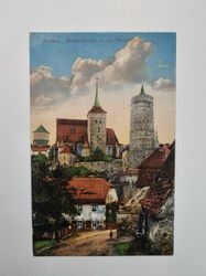 Äldre vykort Bautzen Michaeliskirche u. alt- Wasserkunst