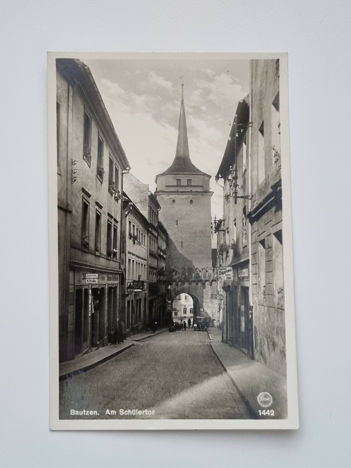 Äldre vykort Bautzen. Am Schülertor