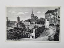 Äldre vykort Bautzen. An der Stadtmauer