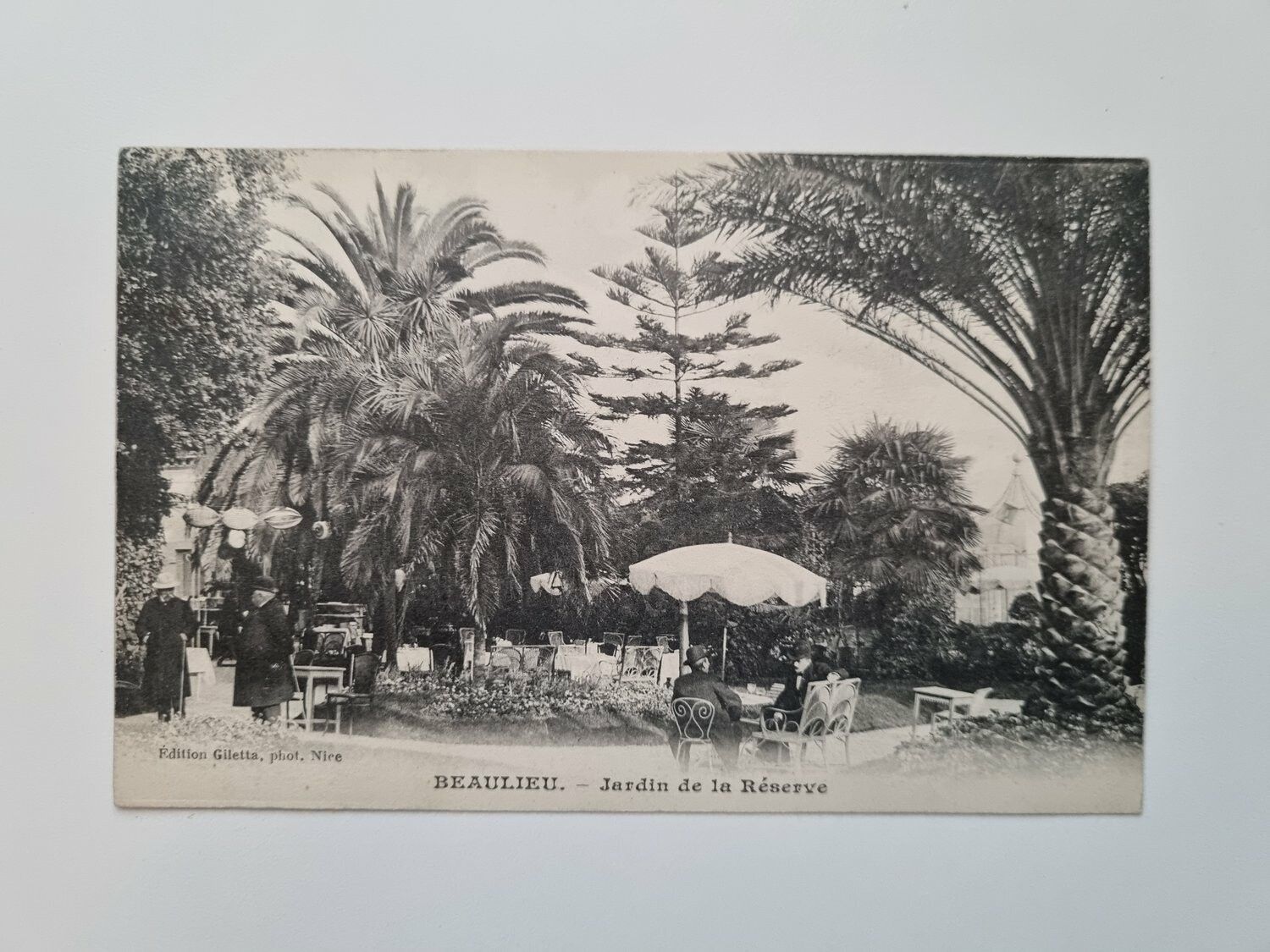 Äldre vykort BEAULIEU. Jardin de la Réserve