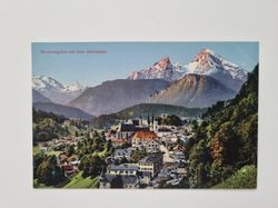 Äldre vykort Berchtesgaden mit dem Watzmann.