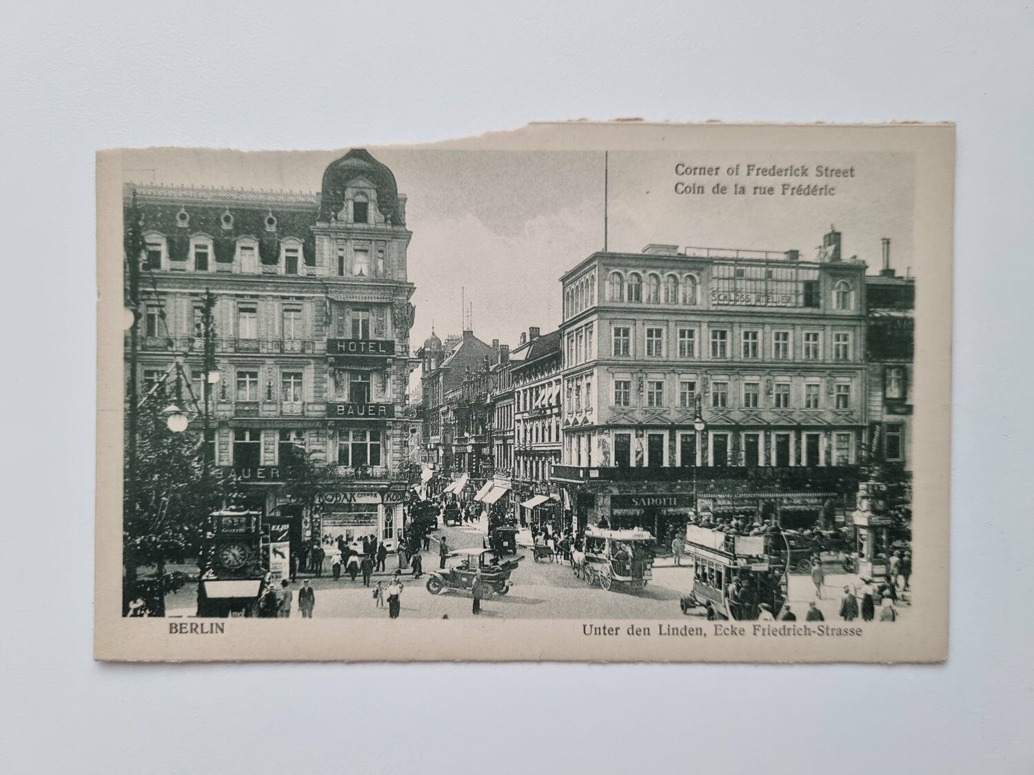 Äldre vykort Berlin Corner of Frederick Street