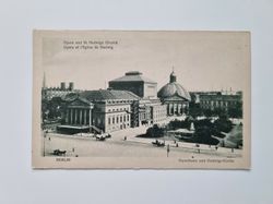 Äldre vykort Berlin Opernhaus und Hedwigs-Kirche