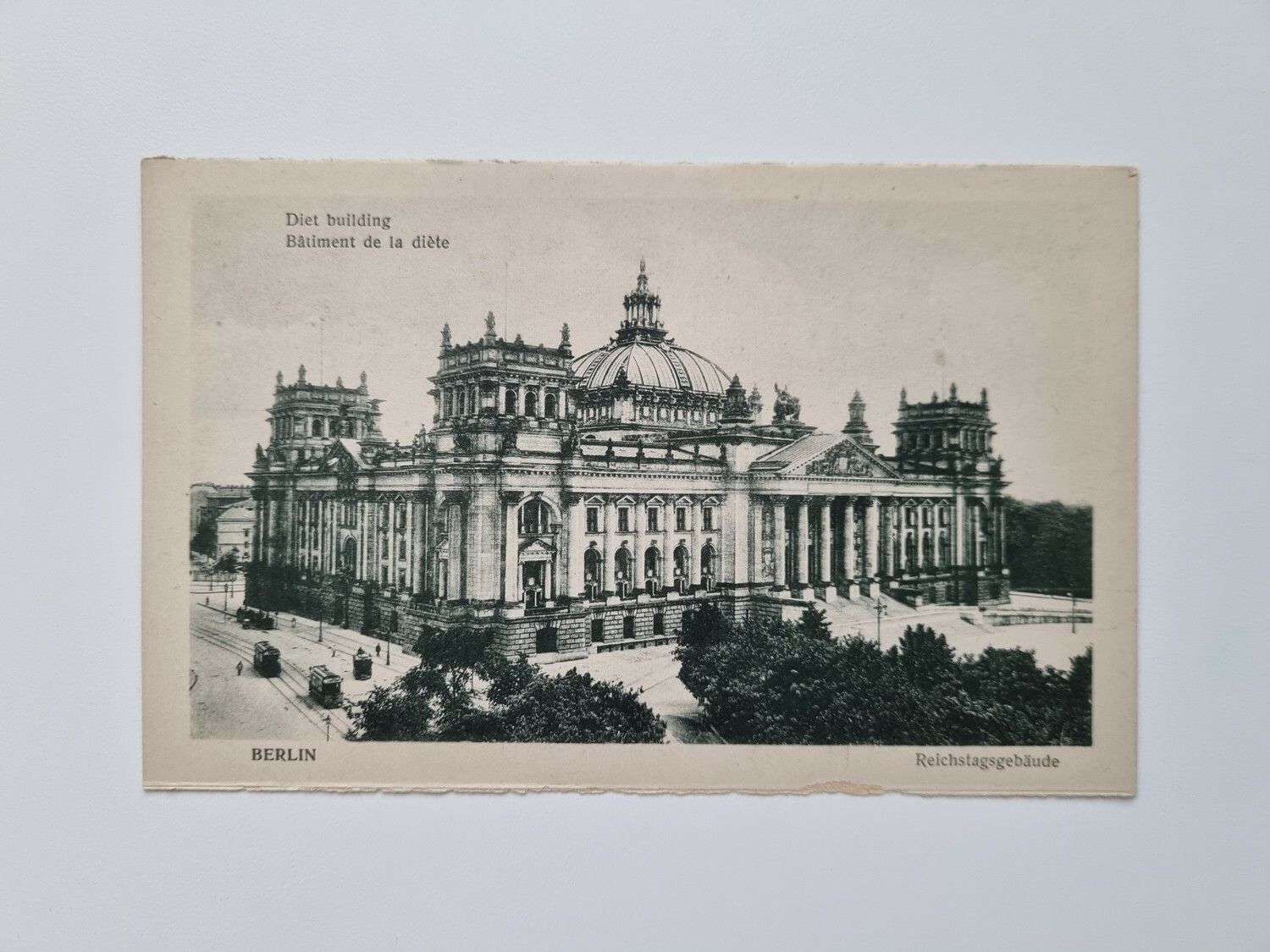 Äldre vykort Berlin Reichstagsgebäude