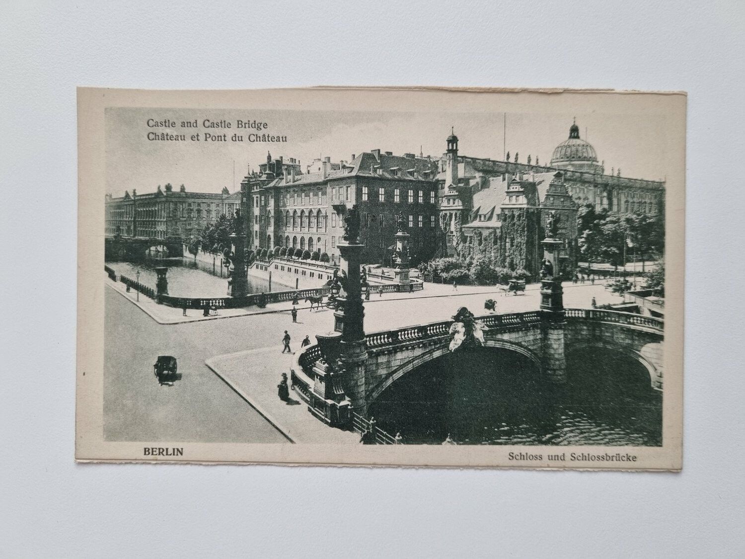Äldre vykort Berlin Schloss und Schlossbrücke