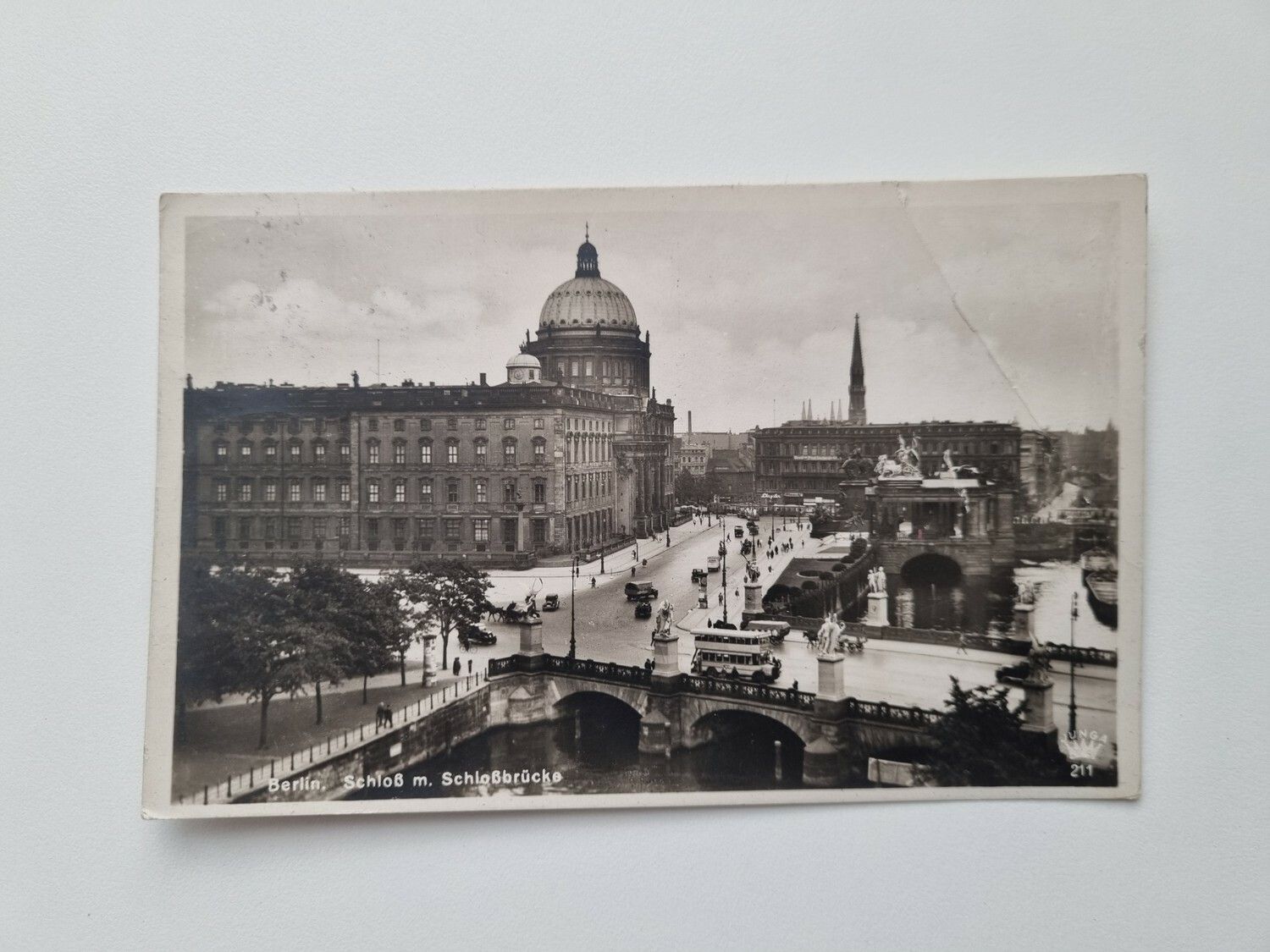 Äldre vykort Berlin, Schloß m. Schloßbrücke