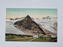 Äldre vykort Berliner Hütte, Seehöhe 2057 m.