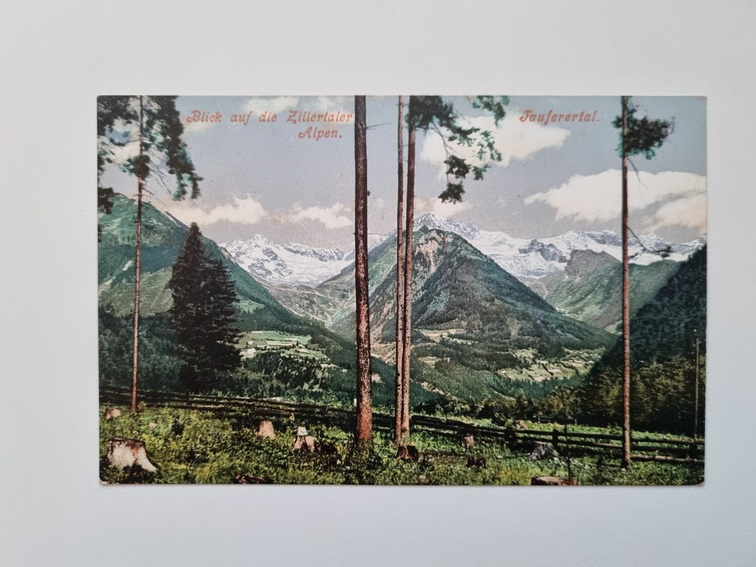 Äldre vykort Blick auf die Zillertaler Alpen