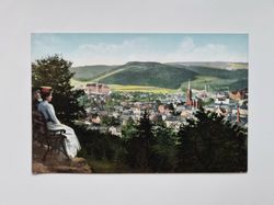 Äldre vykort Blick vom Flossgraben auf Aue