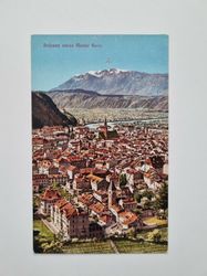 Äldre vykort Bolzano verso Monte Roën.
