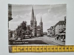 Äldre vykort Bonn, Martinsplatz mit Münster