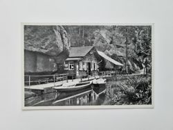 Äldre vykort Bootstation Obere Schleuse (Sächs, Schw.)