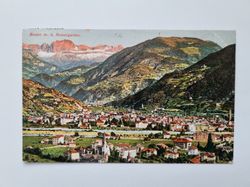 Äldre vykort Bozen m. d. Rosengarten.
