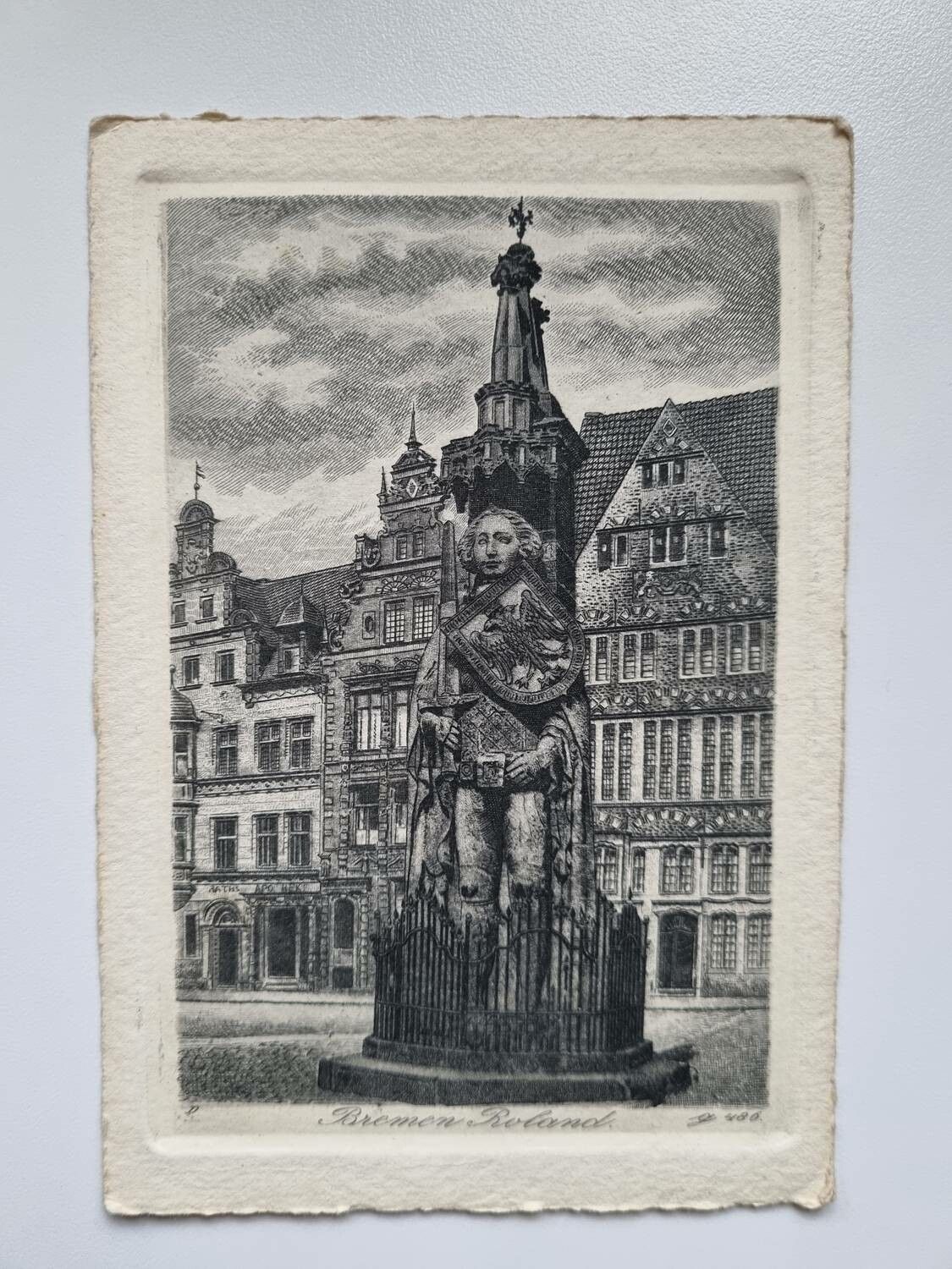 Äldre vykort Bremen Roland