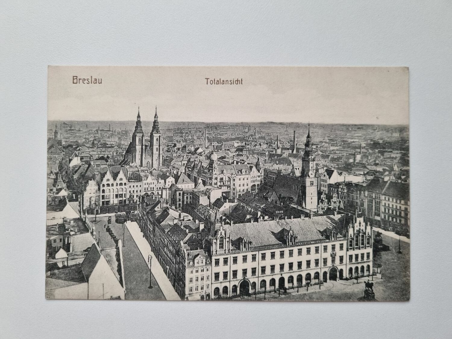 Äldre vykort Breslau Totalansicht