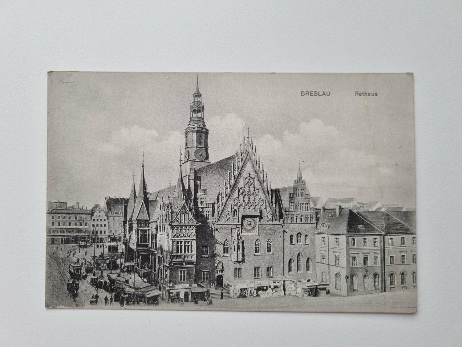 Äldre vykort BRESLAU Rathaus