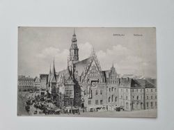 Äldre vykort BRESLAU Rathaus