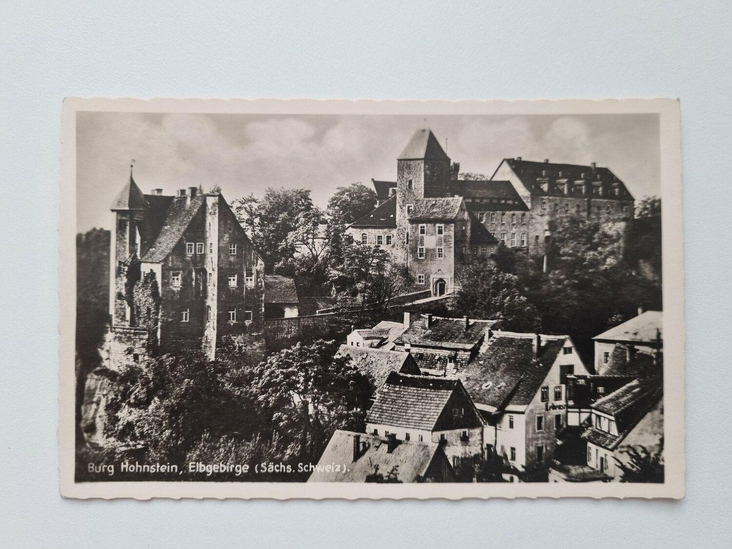 Äldre vykort Burg Hohnstein, Elbgebirge (Sächs. Schweiz).