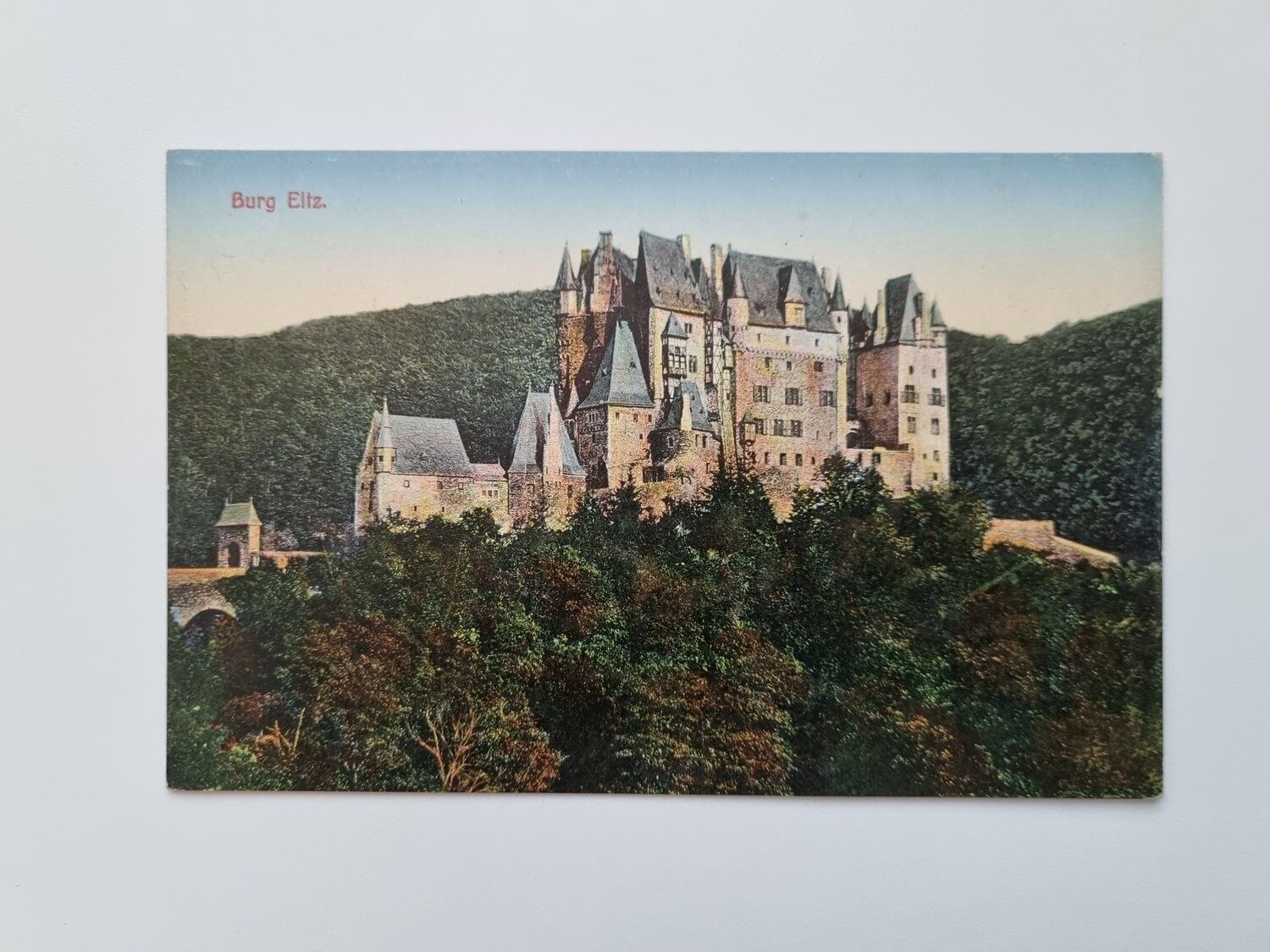 Äldre vykort Burg Eltz.