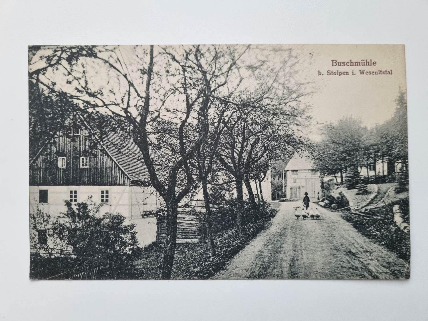 Äldre vykort Buschmühle b. Stolpen i. Wesenitztal