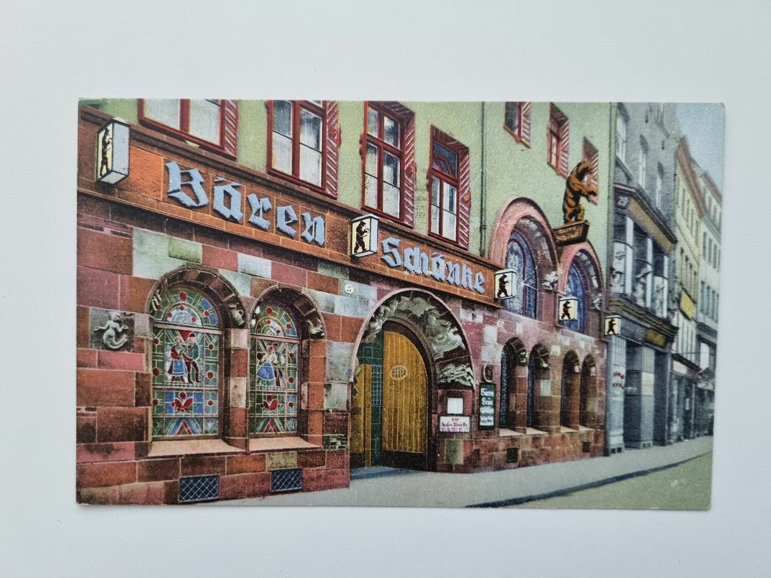Äldre vykort Bärenschänke Dresden.