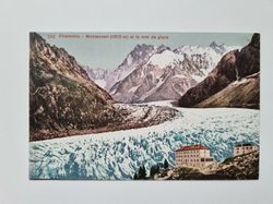 Äldre vykort Chamonix Montanver