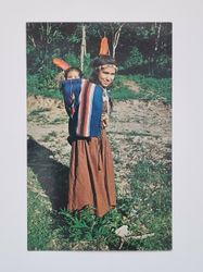 Äldre vykort CHEROKEE INDIAN MOTHER AND PAPOOSE