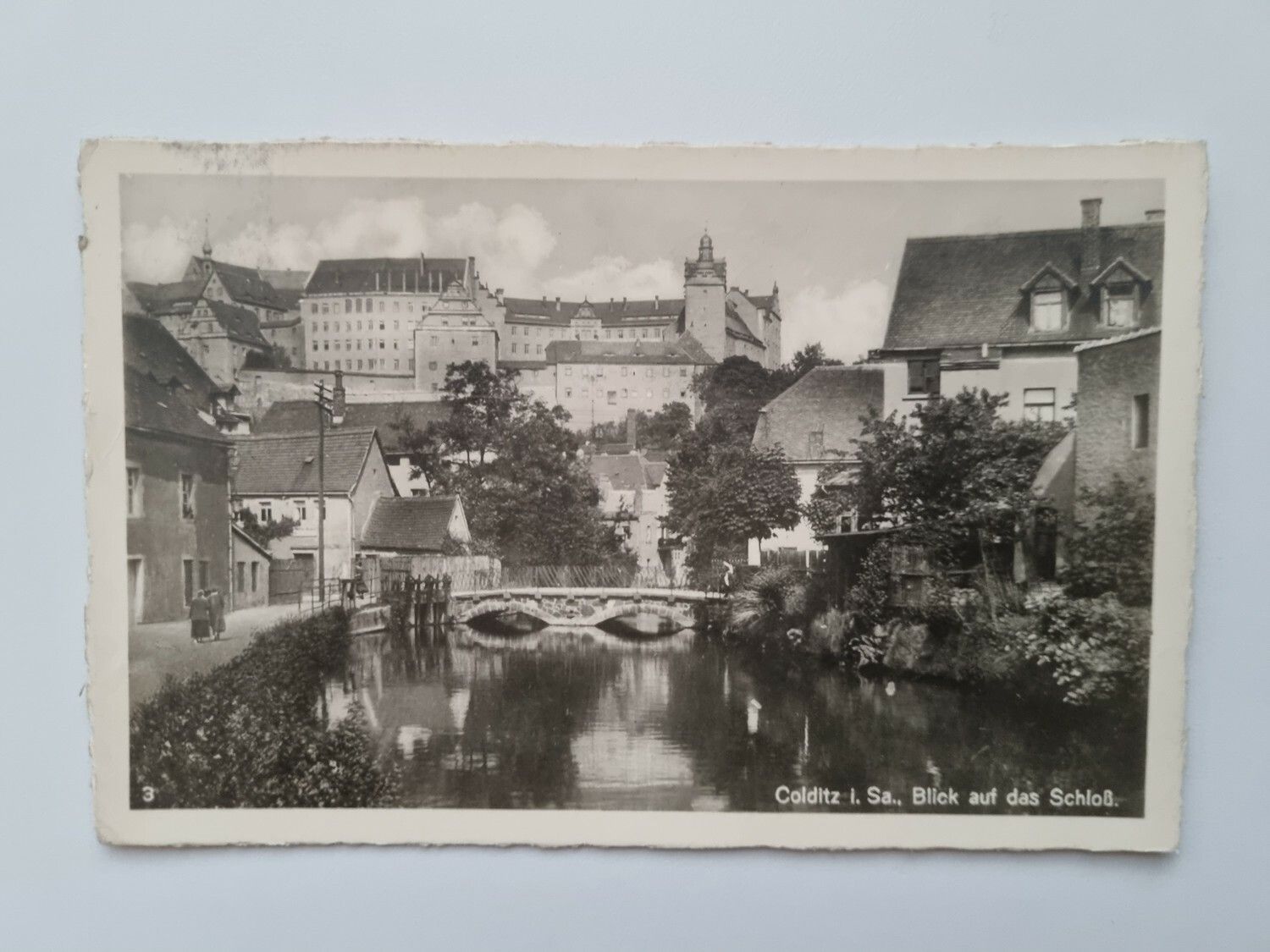 Äldre vykort Colditz I. Sa., Blick auf das Schloß.