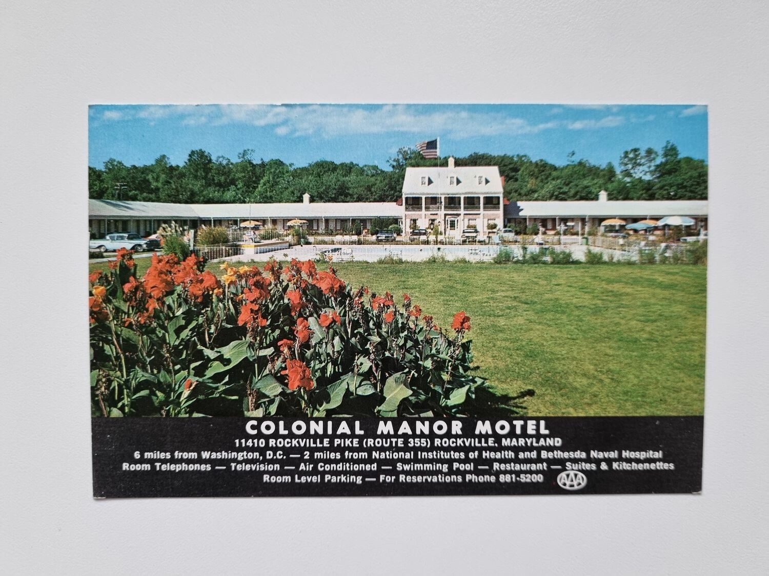 Äldre vykort COLONIAL MANOR MOTEL