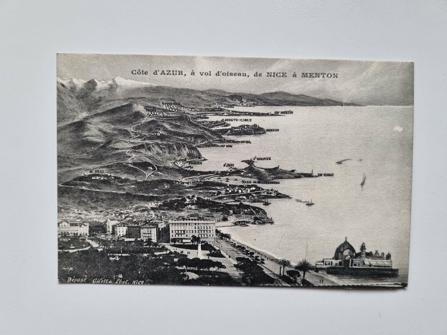 Äldre vykort de NICE à MENTON